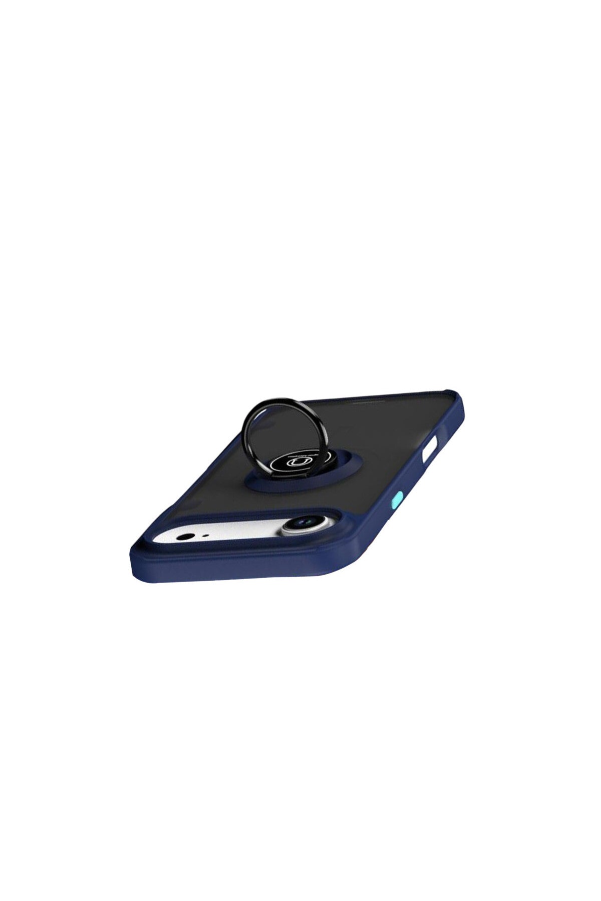 Apple iPhone 17 Air Uyumlu Montreal Yüzüklü Silikon Kapak - Lacivert