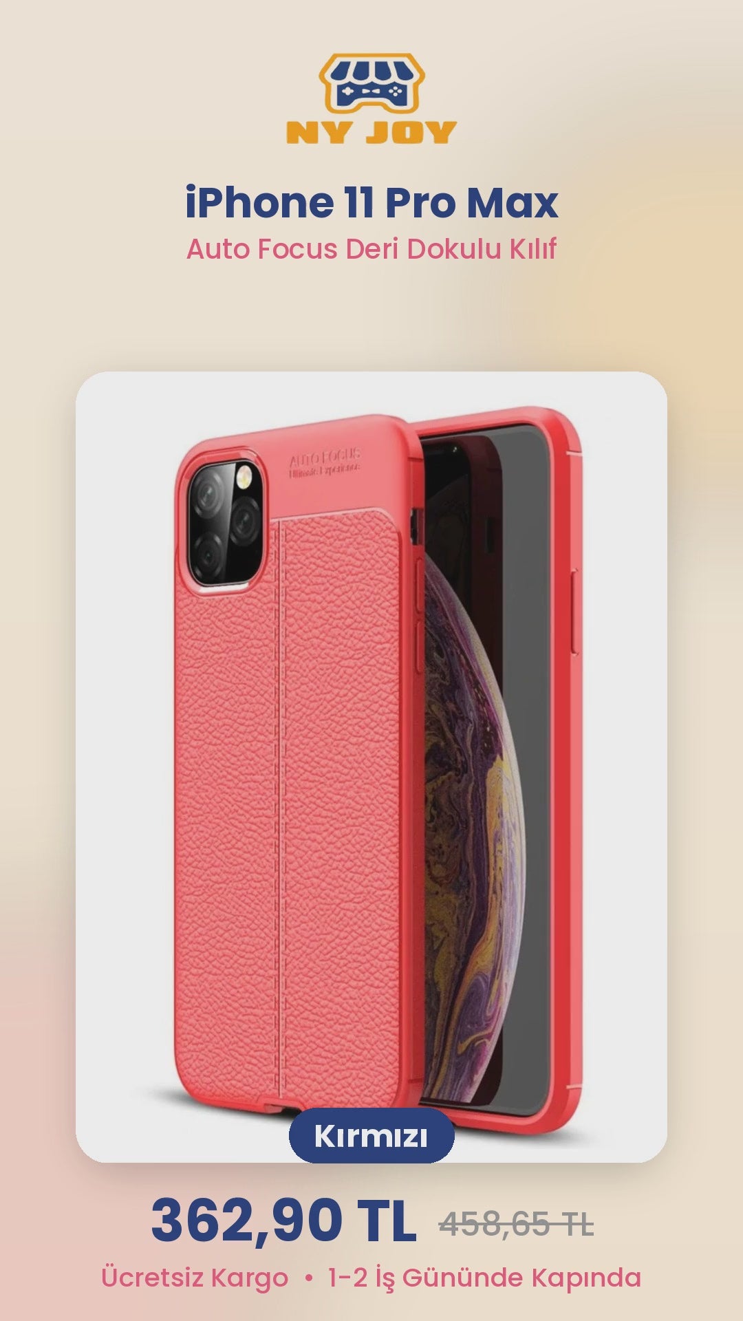 Apple iPhone 11 Pro Max Uyumlu Kılıf Auto Focus Kapak - Yeşil